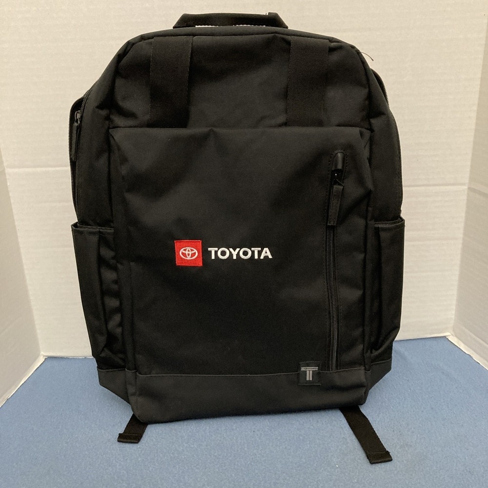 LEEDSBRAND Black w/Embroidered Toyota Logo Backpack